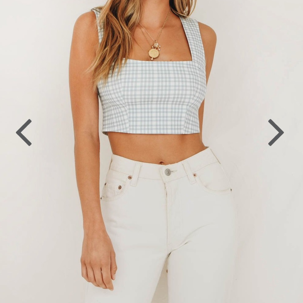 Check crop top - Picture 2 of 3